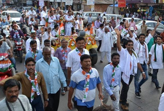 Victory march for some, nightmare for motorists