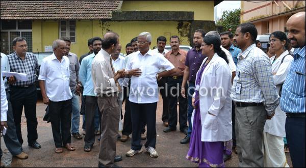 Mlore J R Lobo visits Lady Goshen Hospital, fish market