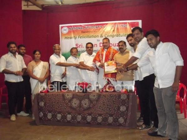 Mangalore : NSUI Felicitates MLC Ivan D’Souza