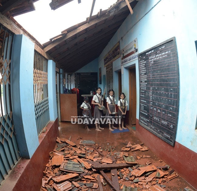 Roof of school comes crashing down