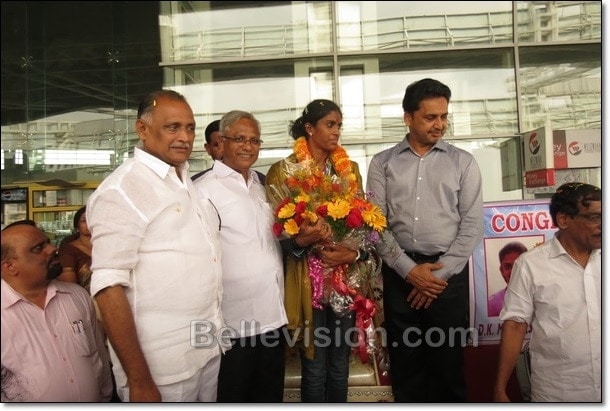 Golden Girl Poovamma Receives Grand Welcome in Mangalore