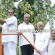 The Congress activists exchange words in Congress sevadala Program in front of Gandhi’s Statue.