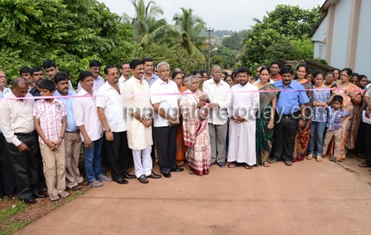 MLA J.R.Lobo inaugurates Mariaguri Church Road at Padavu