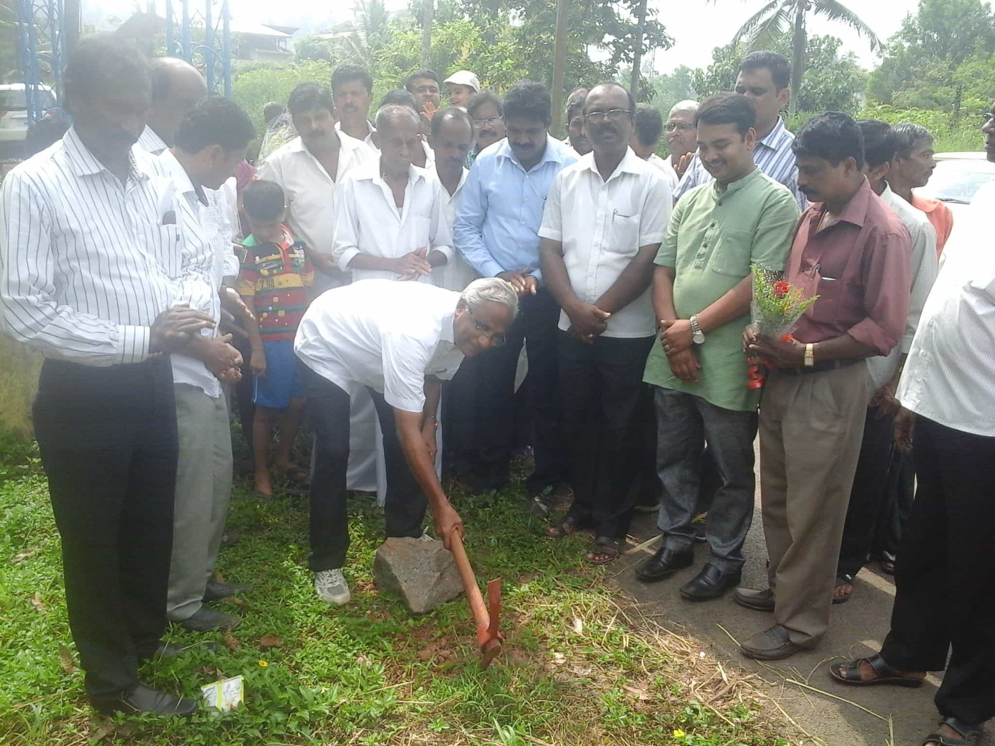 Foundation stone laid for flood control works worth Rs. 3.40 crores by J R Lobo in Mangalore South constituency