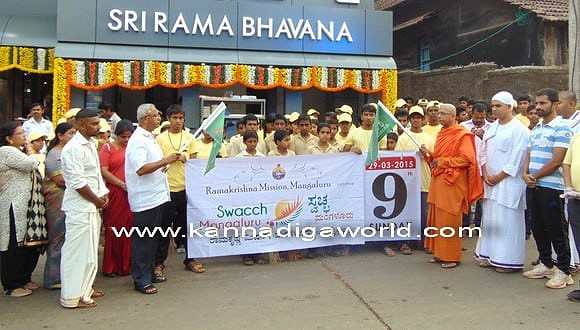 Cleanliness drive inaugurated by Swami Jitakamanandaji