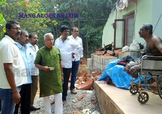 MLA J R Lobo Visits Dayakar Bangera - Assures Financial Help