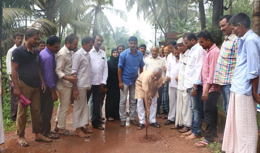 Mangaluru: MLA J R Lobo lays foundation for concreting road works in Bajal