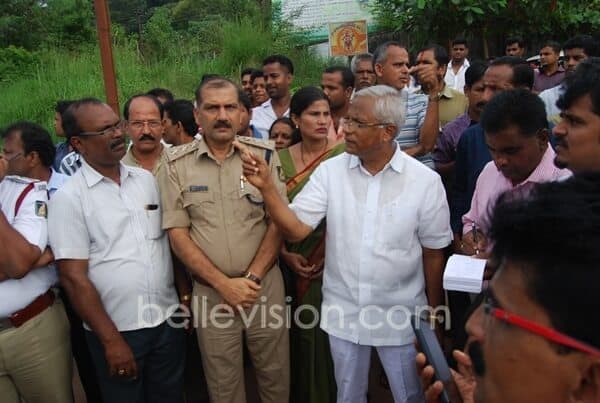 M’luru: MLA J R Lobo inspects accident zone Padil junction on NH 75; suggests remedies