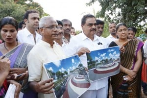 Kadri park entrance gate guddali puje from MLA fund