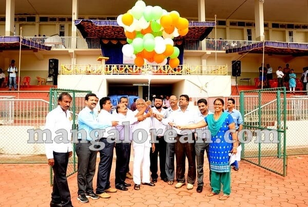 MLA J R Lobo Inaugurates Dasara Sports Meet at Mangala Stadium