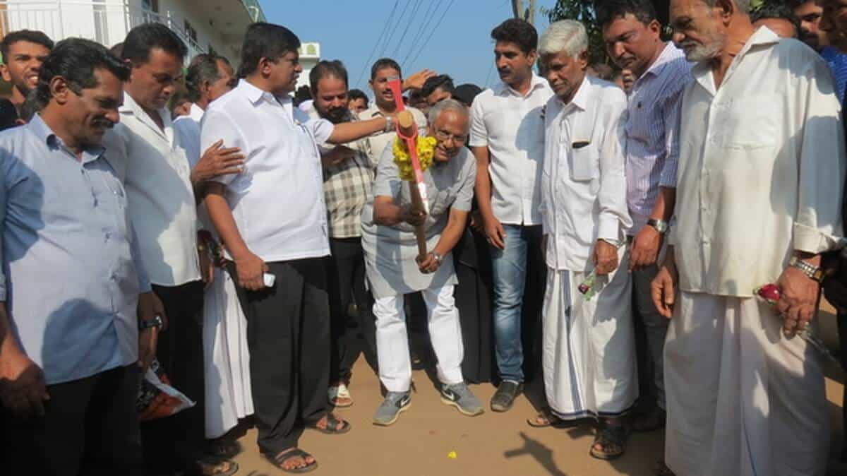 Mangaluru: Foundation laid for concreting Faisal Nagar, Bajal Road @ Rs 3 Crore